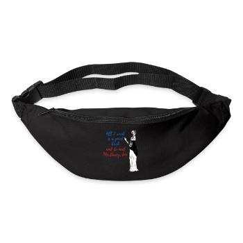 A good book and Mr Darcy - Bum bag - black - Front