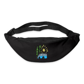 Camper van in nature - Bum bag - black - Front