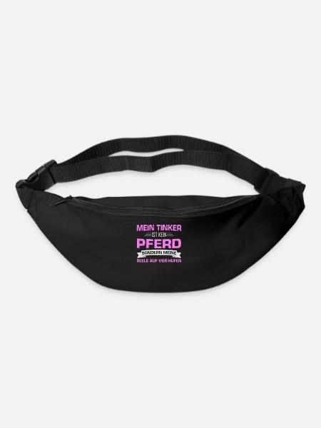 Tinker Pferd Reiter Geschenk - Gürteltasche - Schwarz