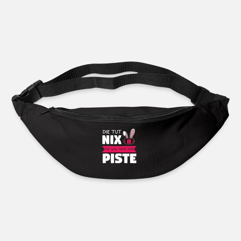 Skihase Piste Skihaserl Geschenk - Gürteltasche - Schwarz