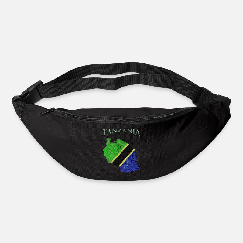 Tansania Flag Map - Gürteltasche - Schwarz