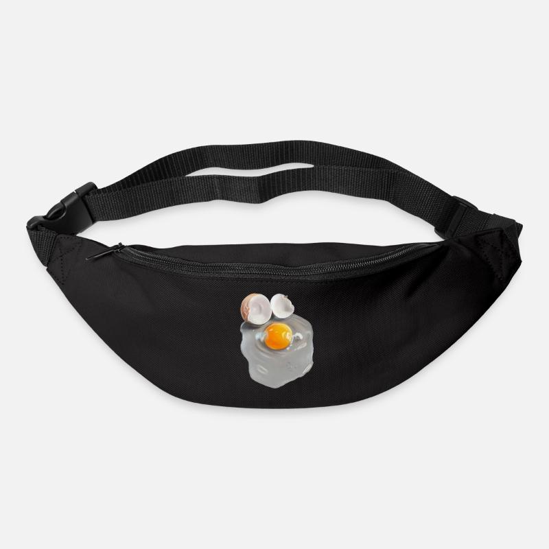 Eierbild im Grau-Abstrakt - Gürteltasche - Schwarz
