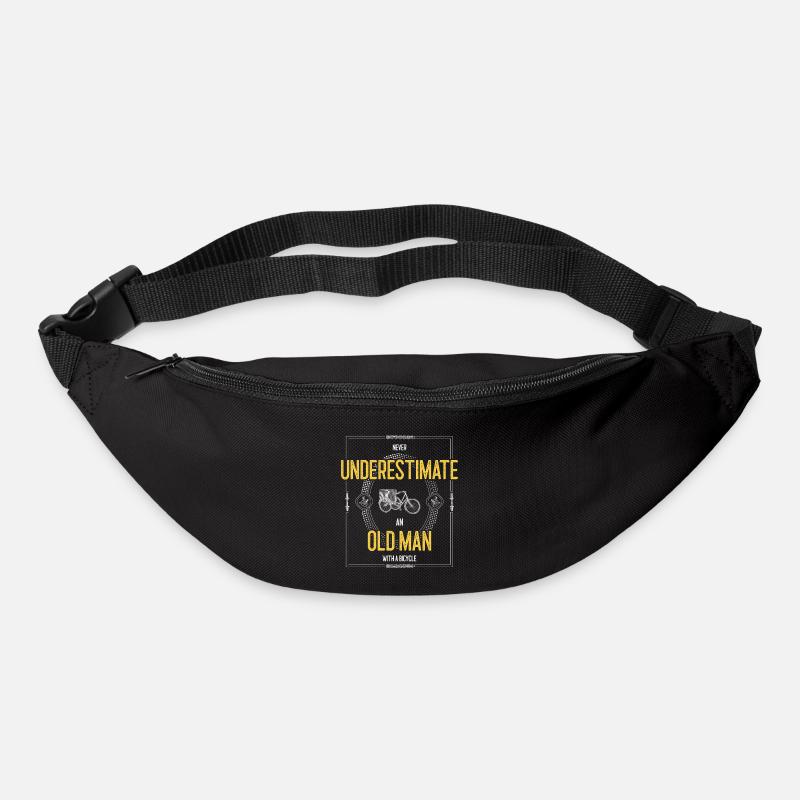 Never underestimate an old man with a bicycle - Bum bag - black