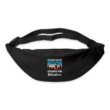 Wandern Bergsteigen Wander Geschenk - Gürteltasche - Schwarz - Vorne