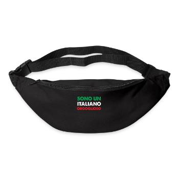 Italienisch Italienische Flagge Geschenk - Gürteltasche - Schwarz - Vorne