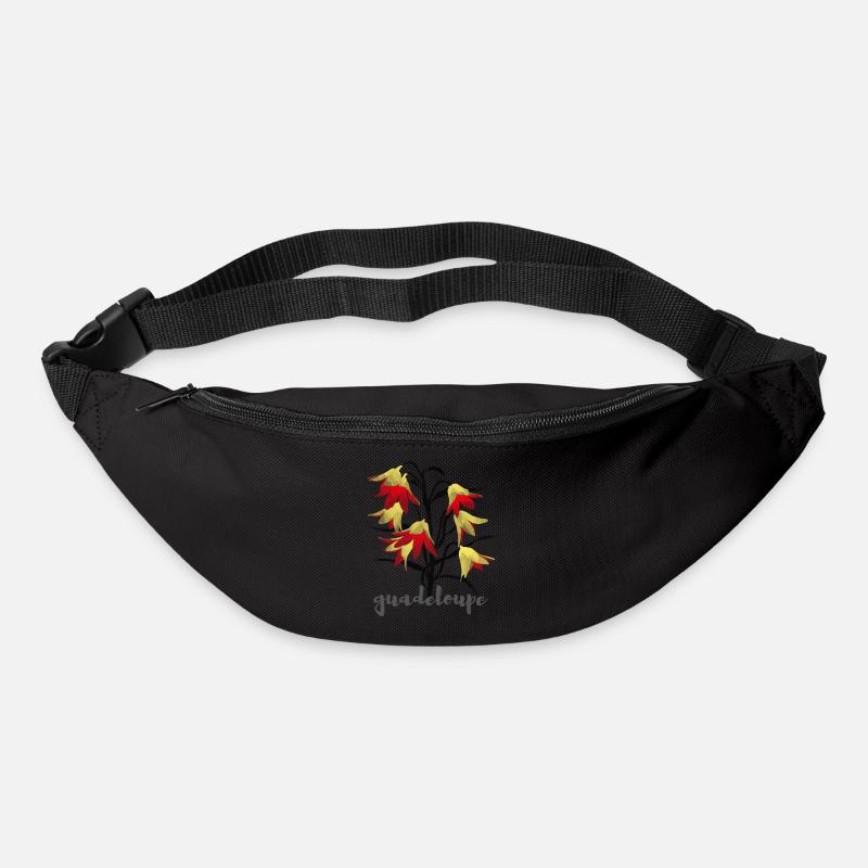 Fleur de Guadeloupe - Sac banane - noir