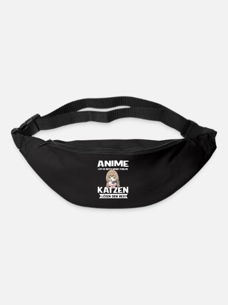 Anime Kawaii Katzen Geschenk - Gürteltasche - Schwarz