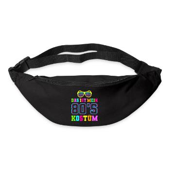 80s 80er Jahre Motto Party Kostüm - Gürteltasche - Schwarz - Vorne