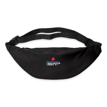 Nouvelle constitution Jean-Luc Mélenchon peuple - Sac banane - noir - Devant