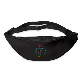Kindness Peace Equality Love Inclusion Hope Divers - Sac banane - noir - Devant