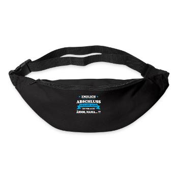 Schule Abschluss Absolvent Geschenk - Gürteltasche - Schwarz - Vorne
