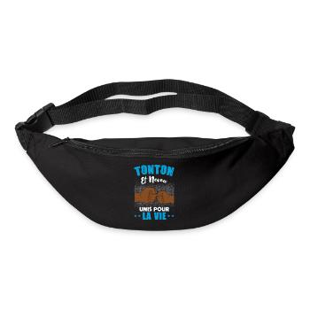 Annonce futur Tonton et neveu unis pour la vie - Sac banane - noir - Devant
