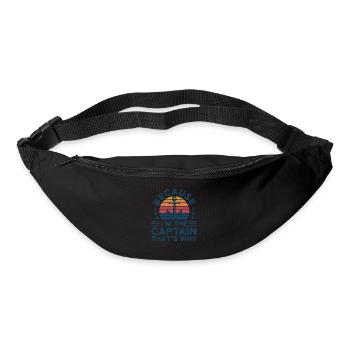 Kapitän Kapitäne Bootfahren Geschenk - Gürteltasche - Schwarz - Vorne