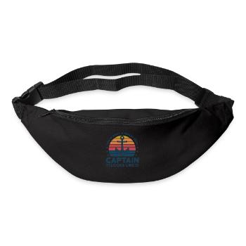 Kapitän Kapitäne Bootfahren Geschenk - Gürteltasche - Schwarz - Vorne