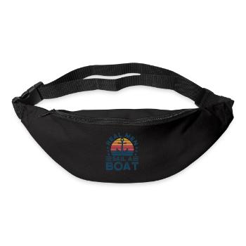 Kapitän Kapitäne Bootfahren Geschenk - Gürteltasche - Schwarz - Vorne
