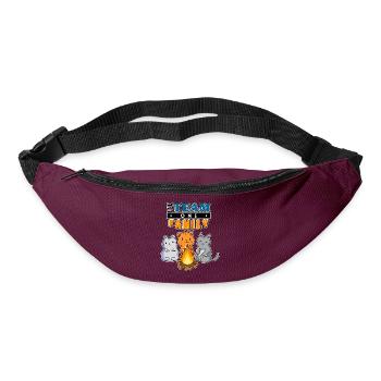 team family cat camping bachelorette - Bum bag - burgundy - Front