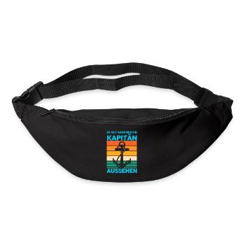 Kapitän Boot Bootfahrer Geschenk - Gürteltasche - Schwarz - Vorne