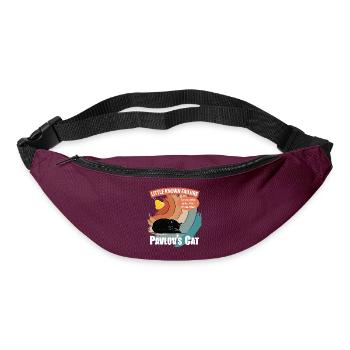 Le chat de Pavlov échec peu connu Psychologie drôle - Sac banane - bordeaux  - Devant