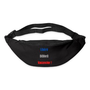 Libéré délivré vacancier - Sac banane - noir - Devant