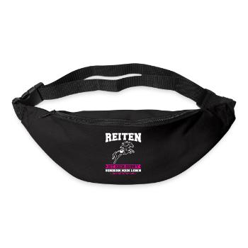 Reiten Mädchen Reiterhof Geschenk - Gürteltasche - Schwarz - Vorne
