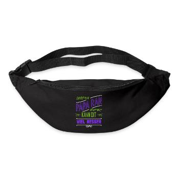 lustig lustiger spruch zusammenhalt witzig - Gürteltasche - Schwarz - Vorne