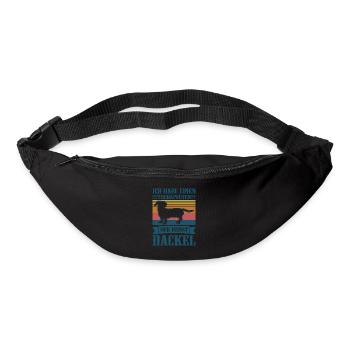 Dackel Hund Hundebesitzer Geschenk - Gürteltasche - Schwarz - Vorne