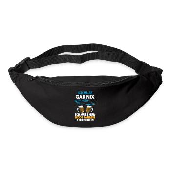 Boot Bier Bootsfahrer Geschenk - Gürteltasche - Schwarz - Vorne