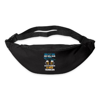Boot Bier Bootsfahrer Geschenk - Gürteltasche - Schwarz - Vorne