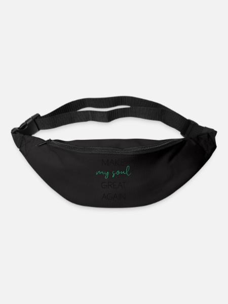 Phrase Rendre mon âme grande à nouveau - Sac banane - noir