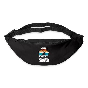 Großer Bruder Pinguin Grosser Bruder Geschenk - Gürteltasche - Schwarz - Vorne