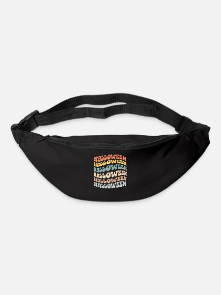 Grooviger Halloween-Text, buntes Retro - Gürteltasche - Schwarz