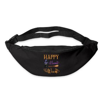 Happy Llamaween llama halloween funny costume boys - Sac banane - noir - Devant