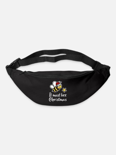 Weihnachten Biene must bee Christmas Geschenk - Gürteltasche - Schwarz