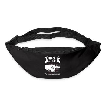 Oma & Enkel Familie Großmutter Geschenk - Gürteltasche - Schwarz - Vorne