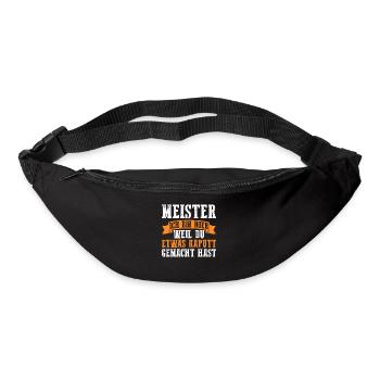 Meister Handwerker Meisterprüfung Geschenk - Gürteltasche - Schwarz - Vorne