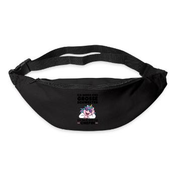 Große Schwester Einhorn Geschwister Geschenk - Gürteltasche - Schwarz - Vorne
