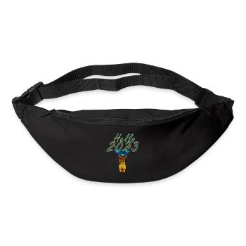 Bonjour 2023 Illustration Femme - Sac banane - noir - Devant