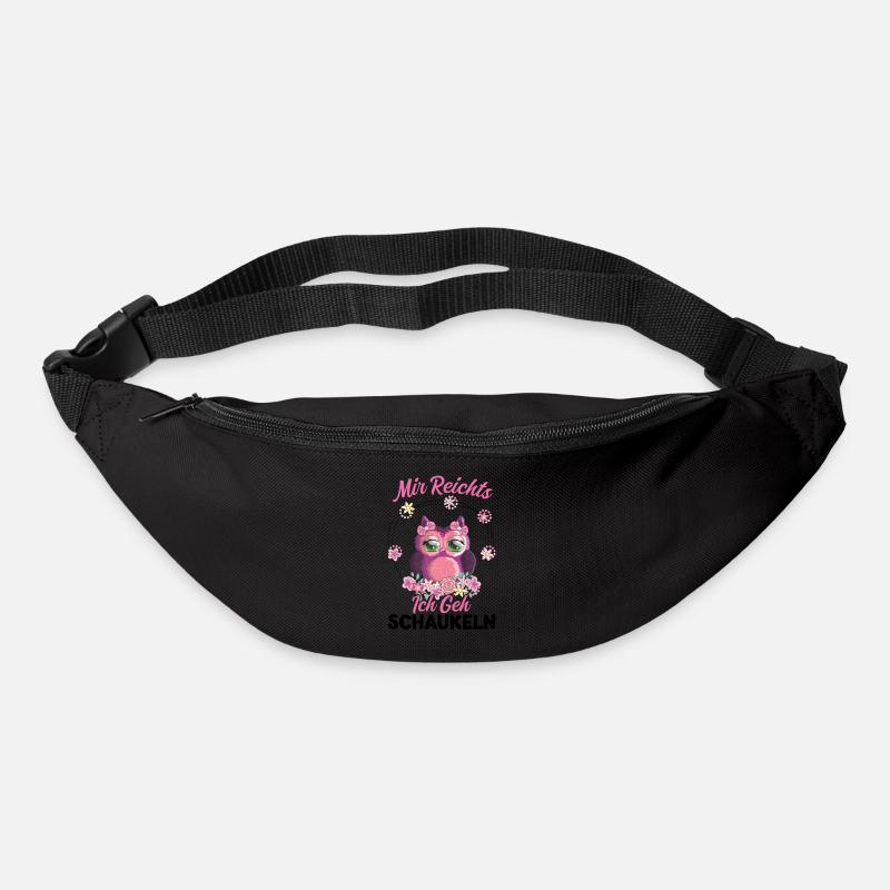 Eule Vogel Eulen Liebhaber Geschenk - Gürteltasche - Schwarz