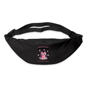 Eule Vogel Eulen Geschenk - Gürteltasche - Schwarz - Vorne