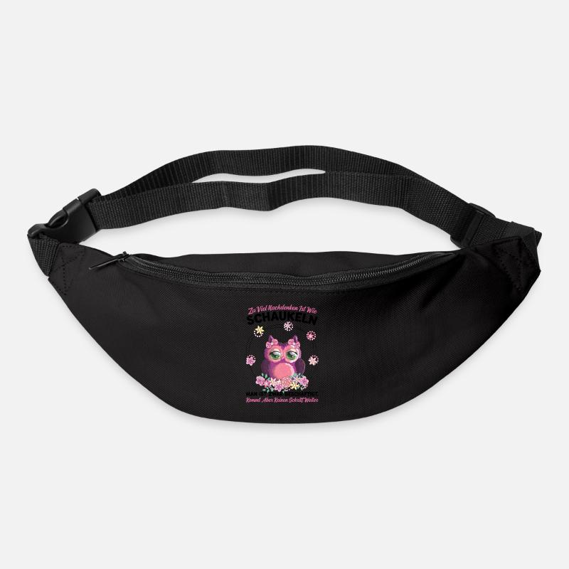 Eule Vogel Eulen Geschenk - Gürteltasche - Schwarz
