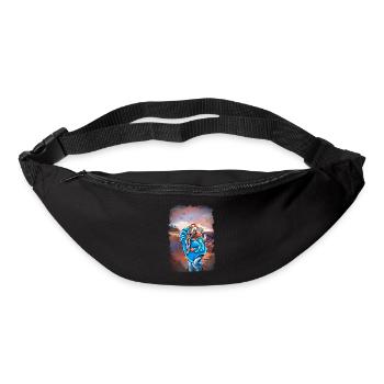 MutterTochter Liebe Strand Meer Illustration blond - Gürteltasche - Schwarz - Vorne