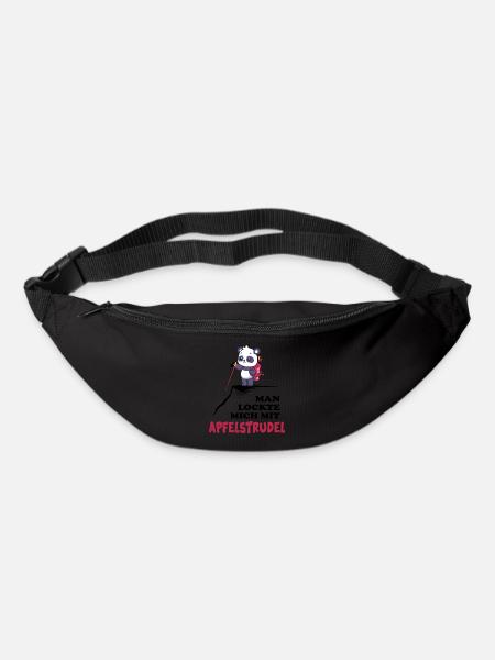 Bergwandern alpin Berghütte Apfelstrudel Brotzeit - Gürteltasche - Schwarz