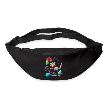 SORTIMENT AN KUCHEN UND SÜSSIGKEITEN - Gürteltasche - Schwarz - Vorne