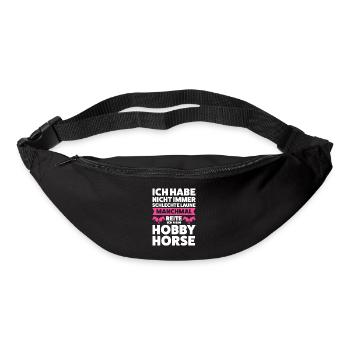 Hobby Horsing Pferd Steckenpferde Geschenk - Gürteltasche - Schwarz - Vorne