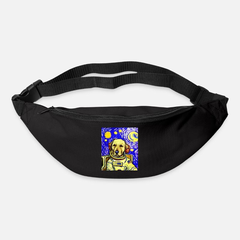 Chien Astronaute Van gogh - Sac banane - noir