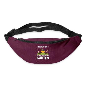 Garten Pflanze Gärtnerei Geschenk - Gürteltasche - Burgunderrot - Vorne