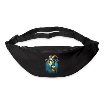 Cool buck with sunglasses and beer - Bum bag - black - Front