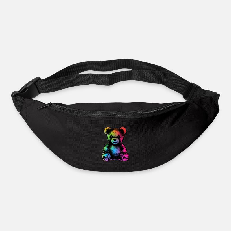 Rainbow teddy bear - Bum bag - black