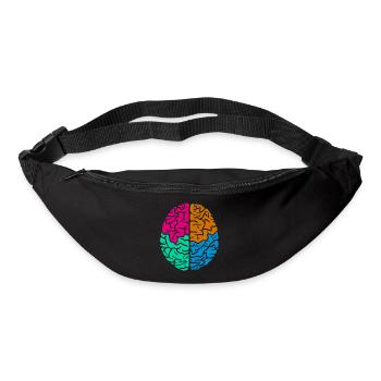 Buntes de cerveau colorés Gehirn - Sac banane - noir - Devant