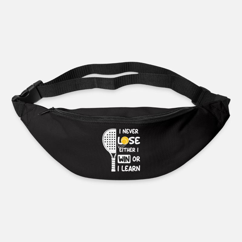 Padel Ich verliere nie, entweder ich gewinne oder ich lerne - Gürteltasche - Schwarz